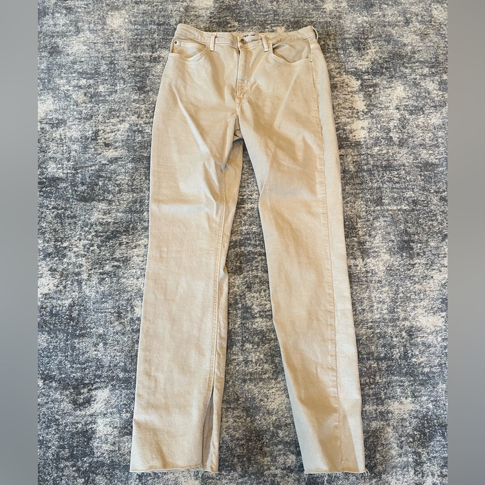Tan/Cream Zara Jeans